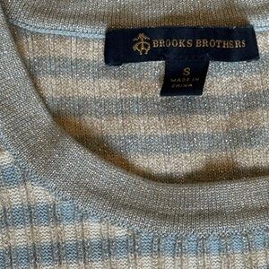 Brooks Brothers Sweater in Light Blue and White